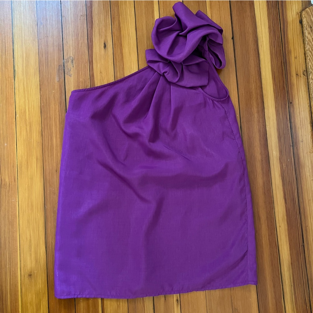 The Limited One-Shoulder Flower Shift Blouse - Picture 2 of 6